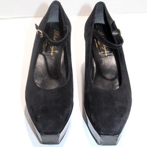 Robert Clergerie Suede Leather Mary Jane Platform